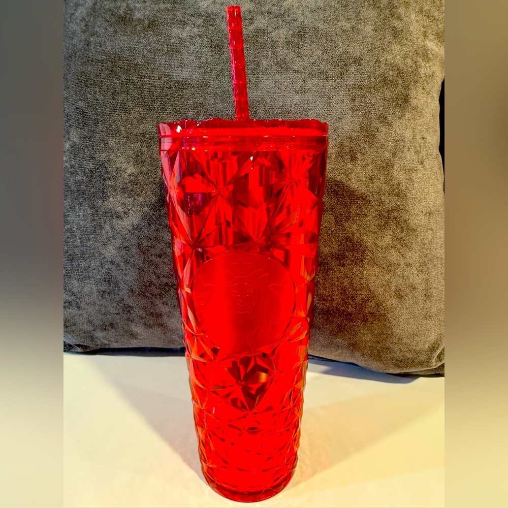 Starbucks Red Tumbler with Straw